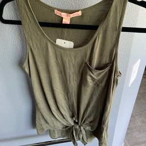 Tie front sleeveless top